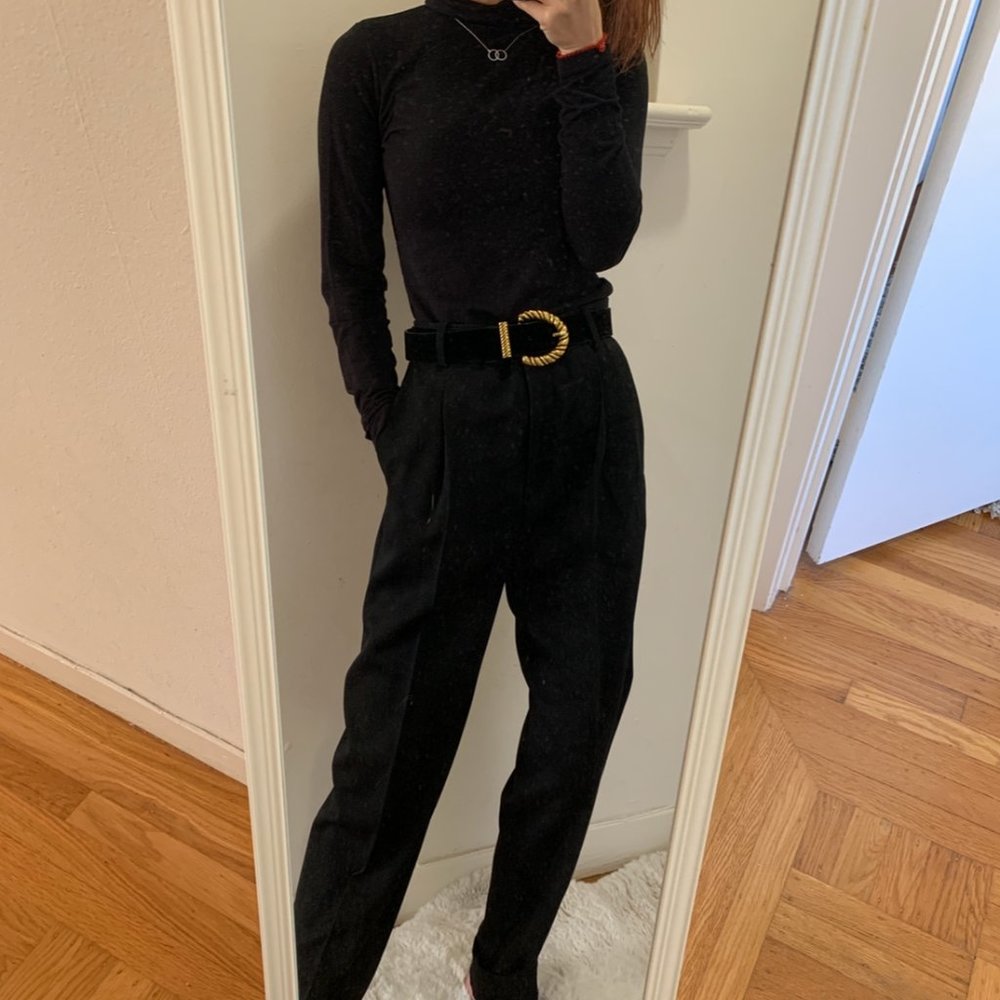 Zara black velvet gold/silver buckle belts bundle of 2 size S - Picture 8 of 8